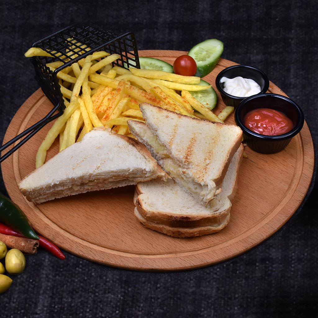 خبز محمص بالجبن الشيدر