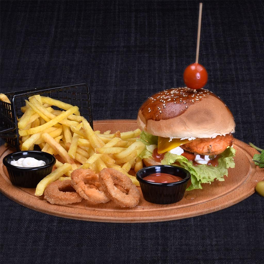 برجر دجاج مقلي